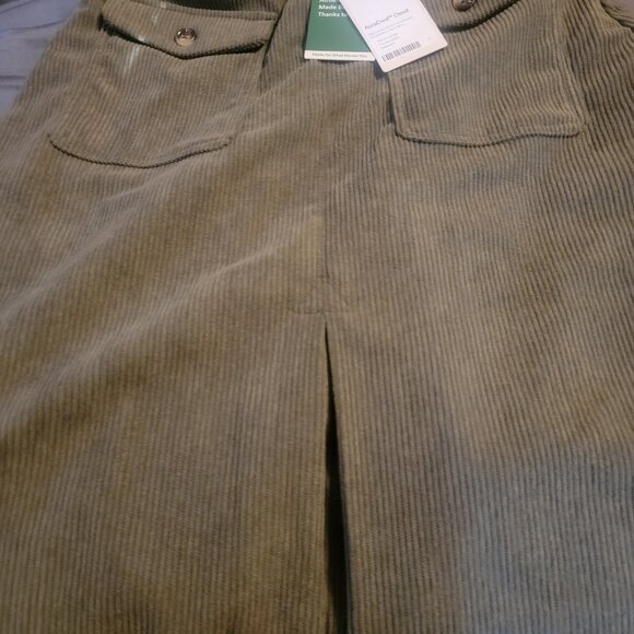 Halara Mid Rise Front Side Flap Pocket Midi Corduroy Casual Skirt - Picture 6 of 10